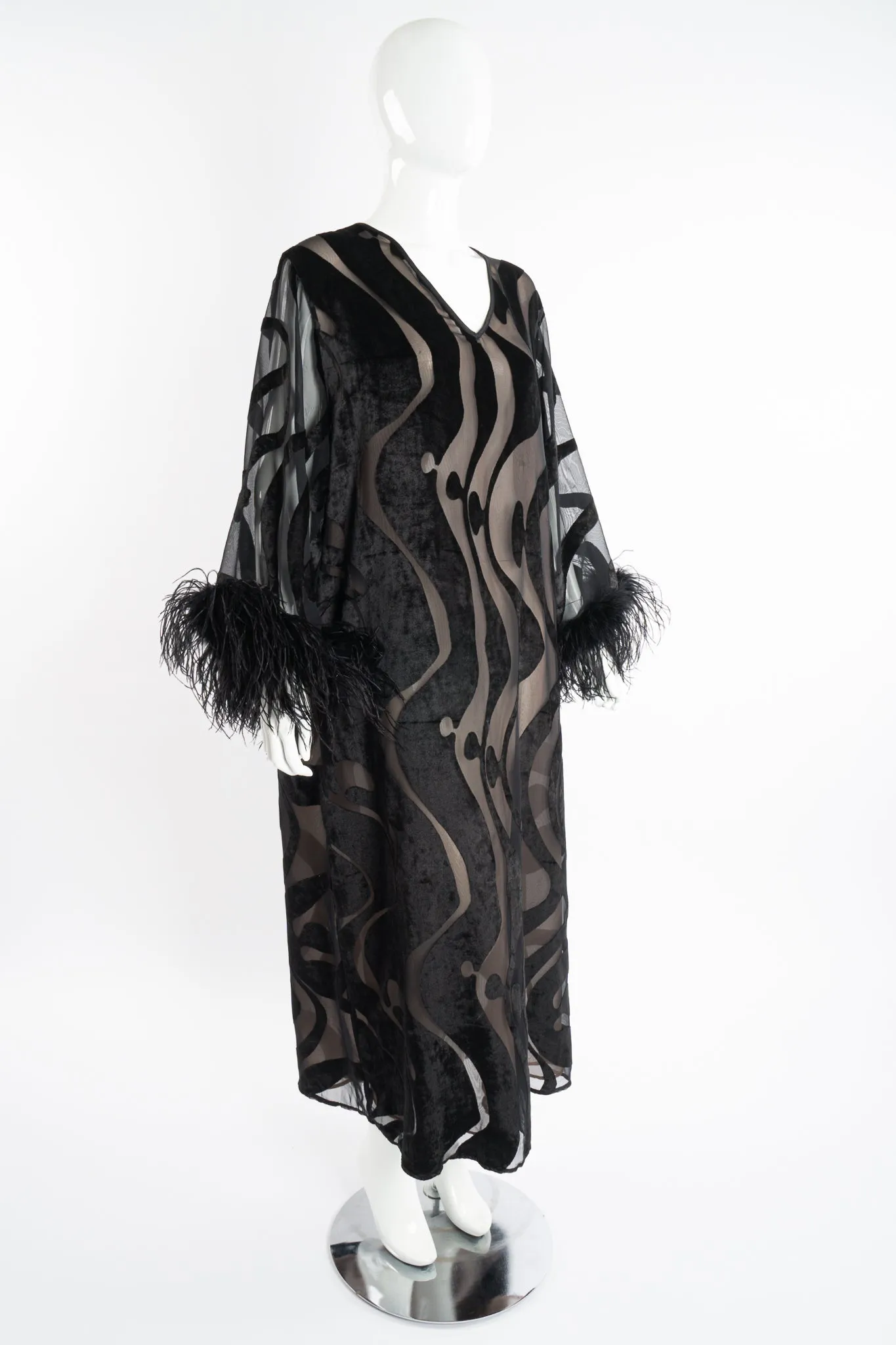 Silk Velvet Burnout Caftan
