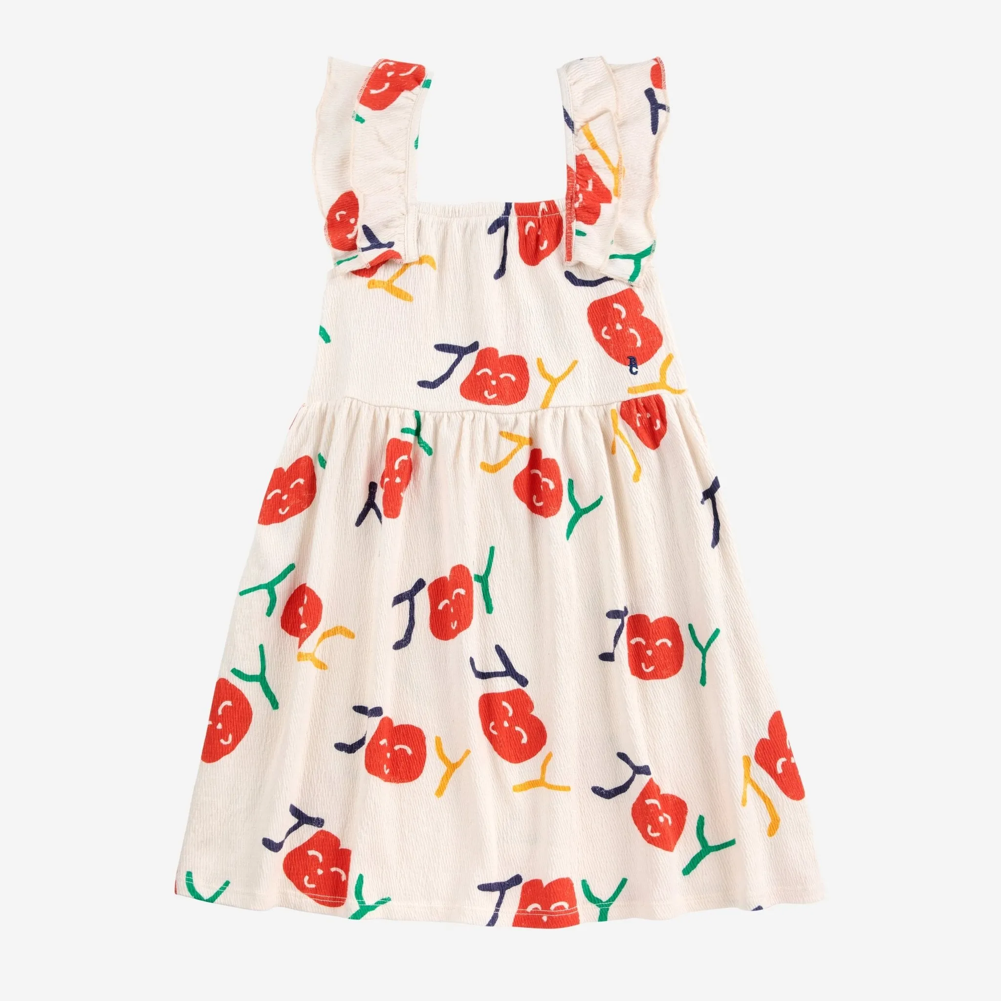 Smiling All Over Ruffle Dress by Bobo Choses