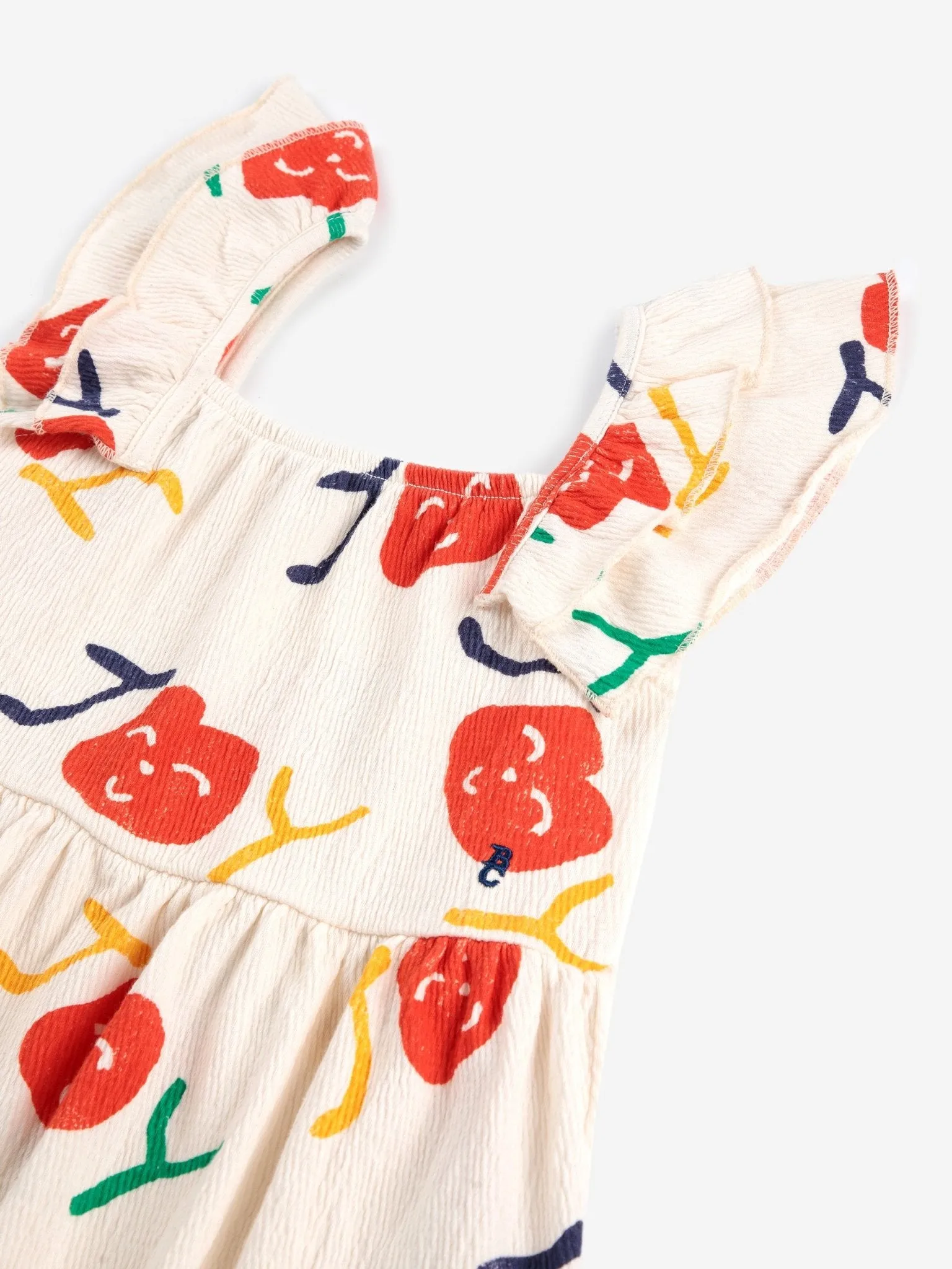 Smiling All Over Ruffle Dress by Bobo Choses