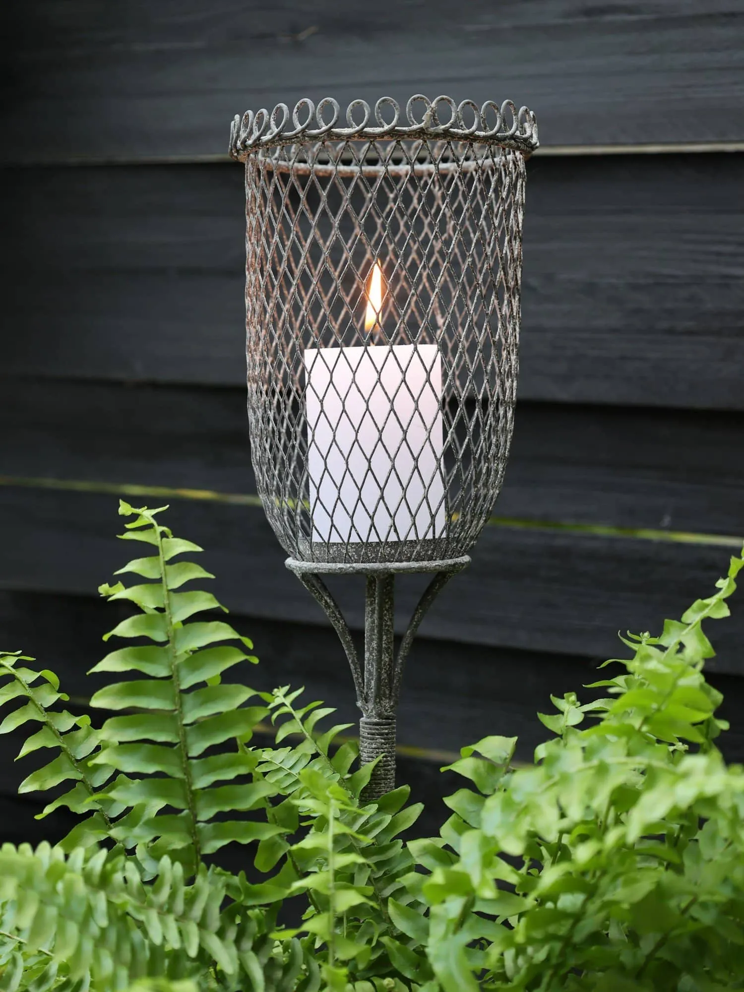 Spyd til lys m. glas Chic Antique
