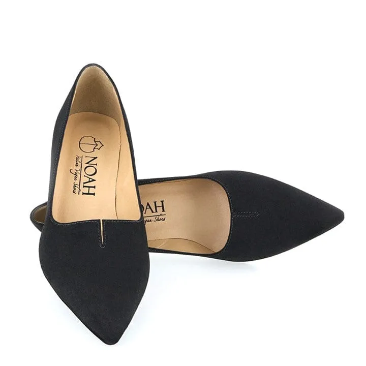 Stella Women's Vegan Suede Heeled Pumps | Black
