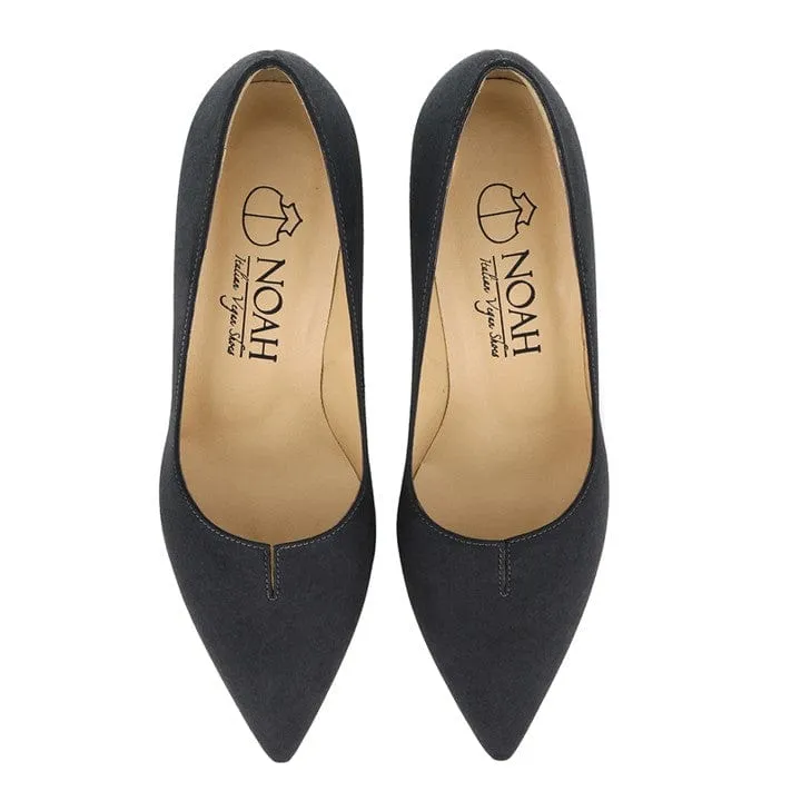 Stella Women's Vegan Suede Heeled Pumps | Black