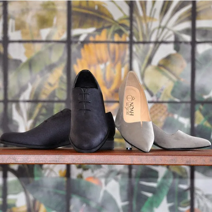 Stella Women's Vegan Suede Heeled Pumps | Black