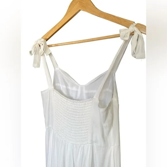 Steve Madden Sophia-Rose White Tie Strap Bustier Midi Dress Size Small NWT