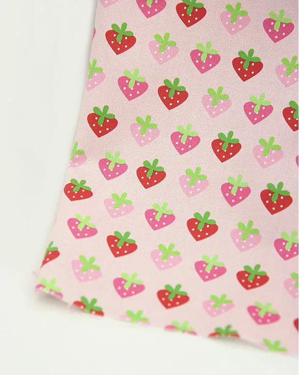 Strawberry Cotton Fabric - Digital Printing - By the Yard 85787