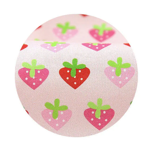 Strawberry Cotton Fabric - Digital Printing - By the Yard 85787