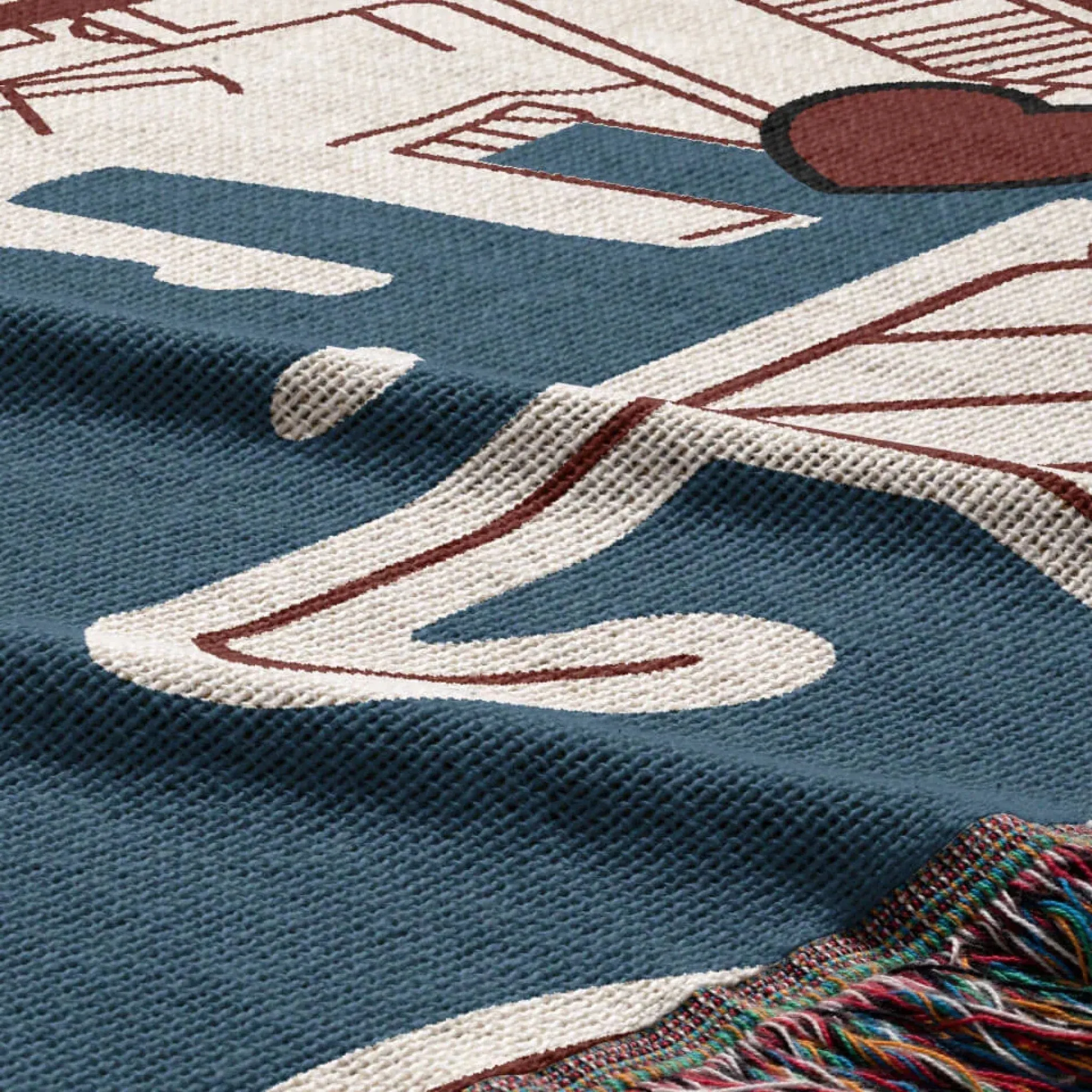 Street Map Woven Throw Blanket
