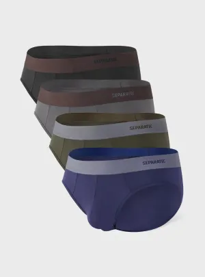 Stylish Colorful Bamboo Rayon Briefs 4 Pack