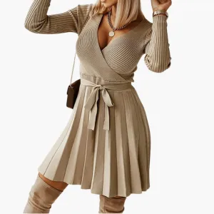 Stylish Long-Sleeve Midi Dress for Women