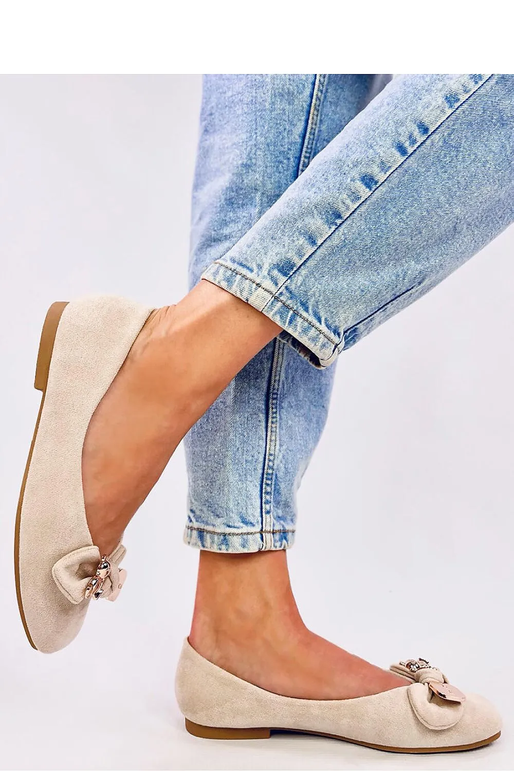Suede Bow Ballet flats