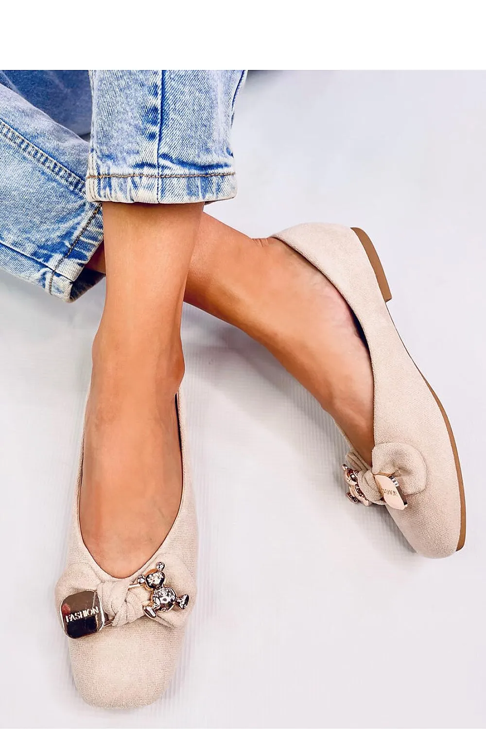 Suede Bow Ballet flats