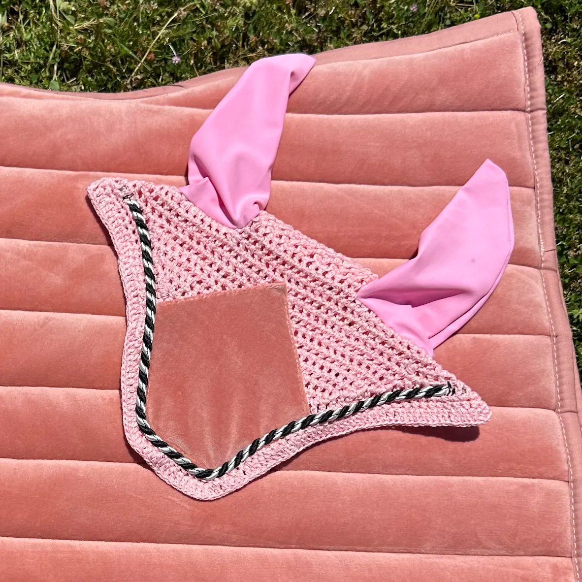Suede Fly Ear Bonnet Vieux Rose