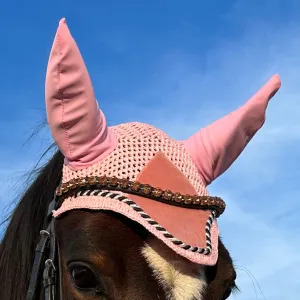 Suede Fly Ear Bonnet Vieux Rose