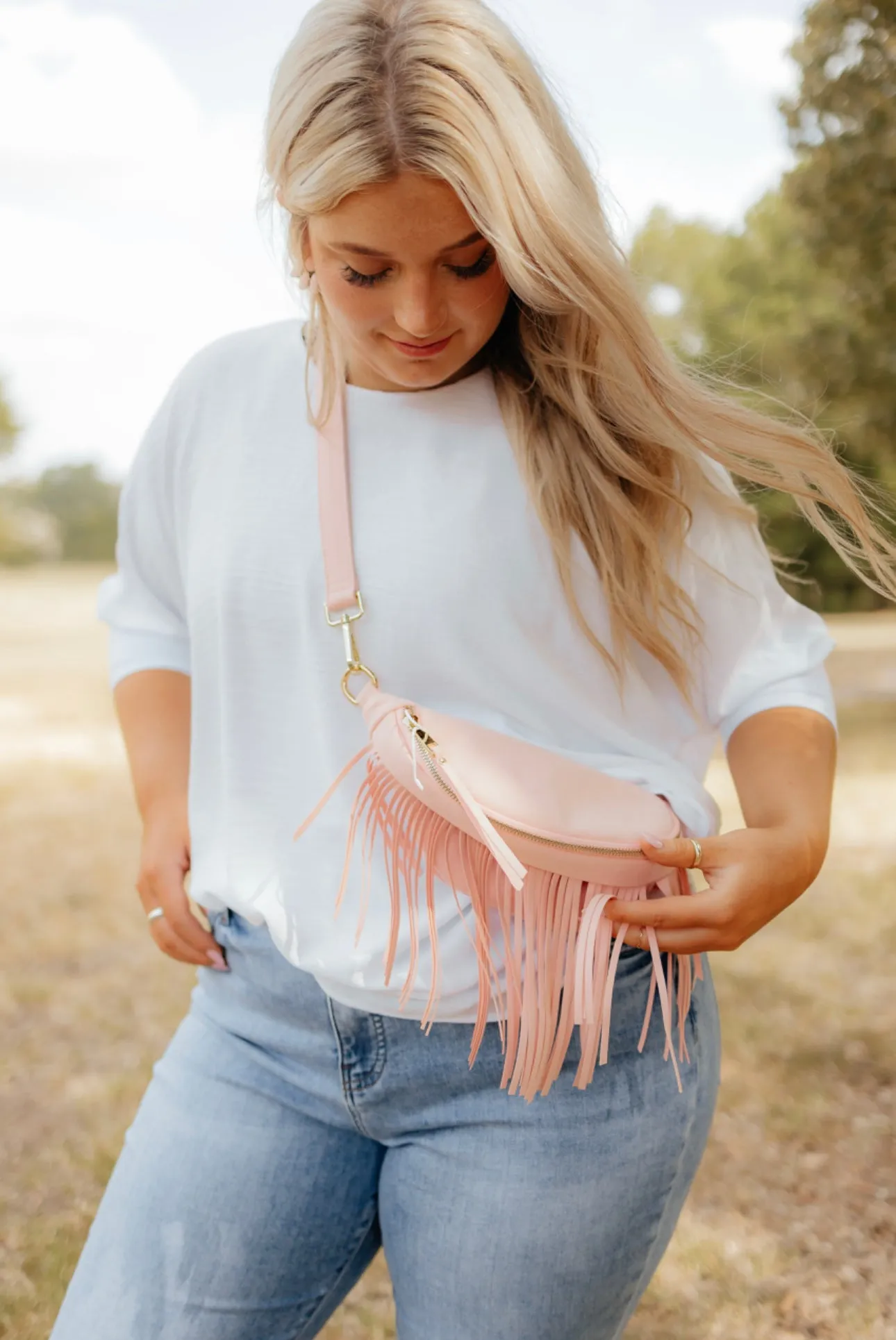 Suede Removable Fringe Fanny Pack-4 Colors