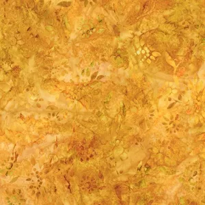 Summer Flowers Batiks Gold - (2)