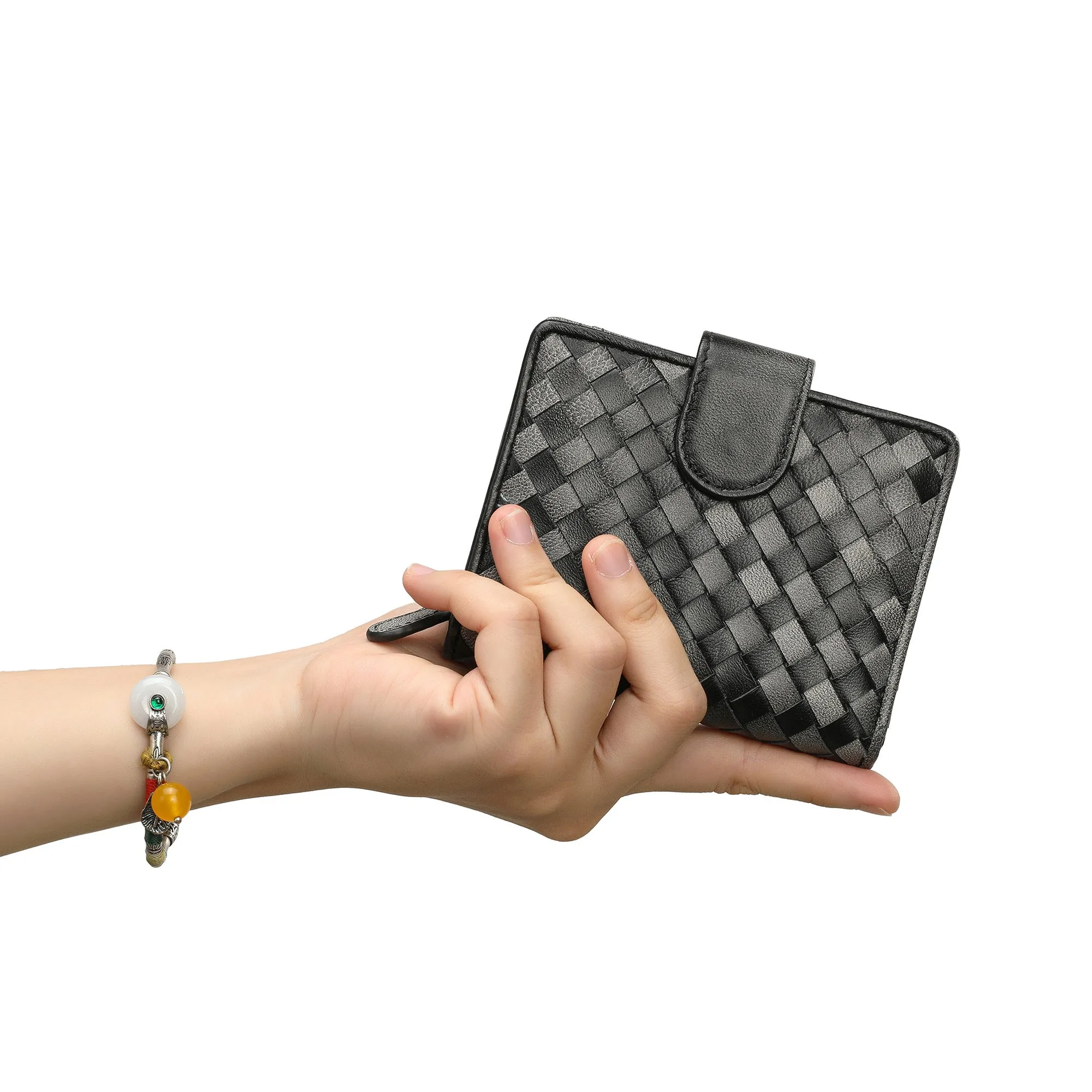 Tiffany & Fred Woven Leather Wallet
