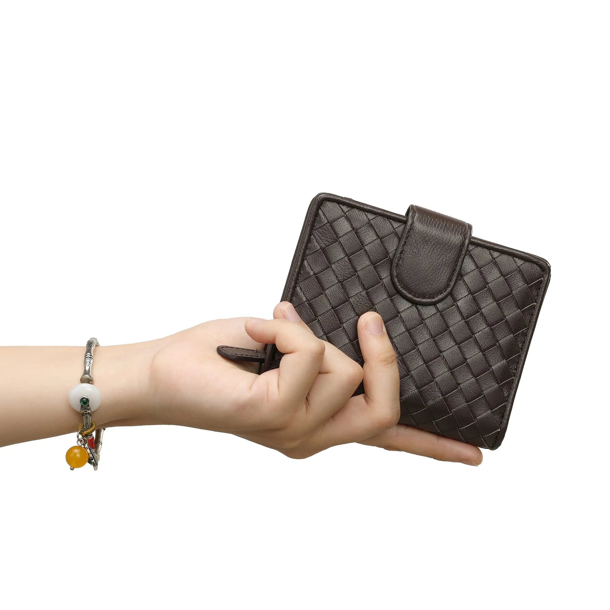 Tiffany & Fred Woven Leather Wallet