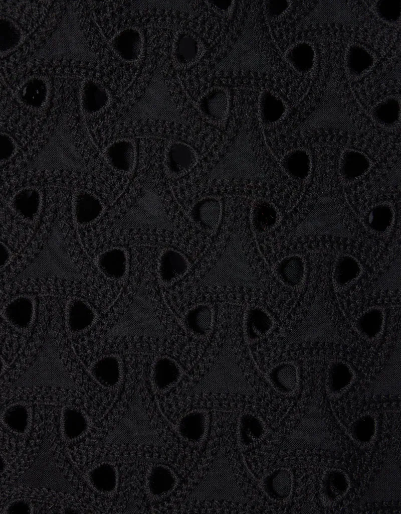 Trovata Breezy Blouse in Black Eyelet