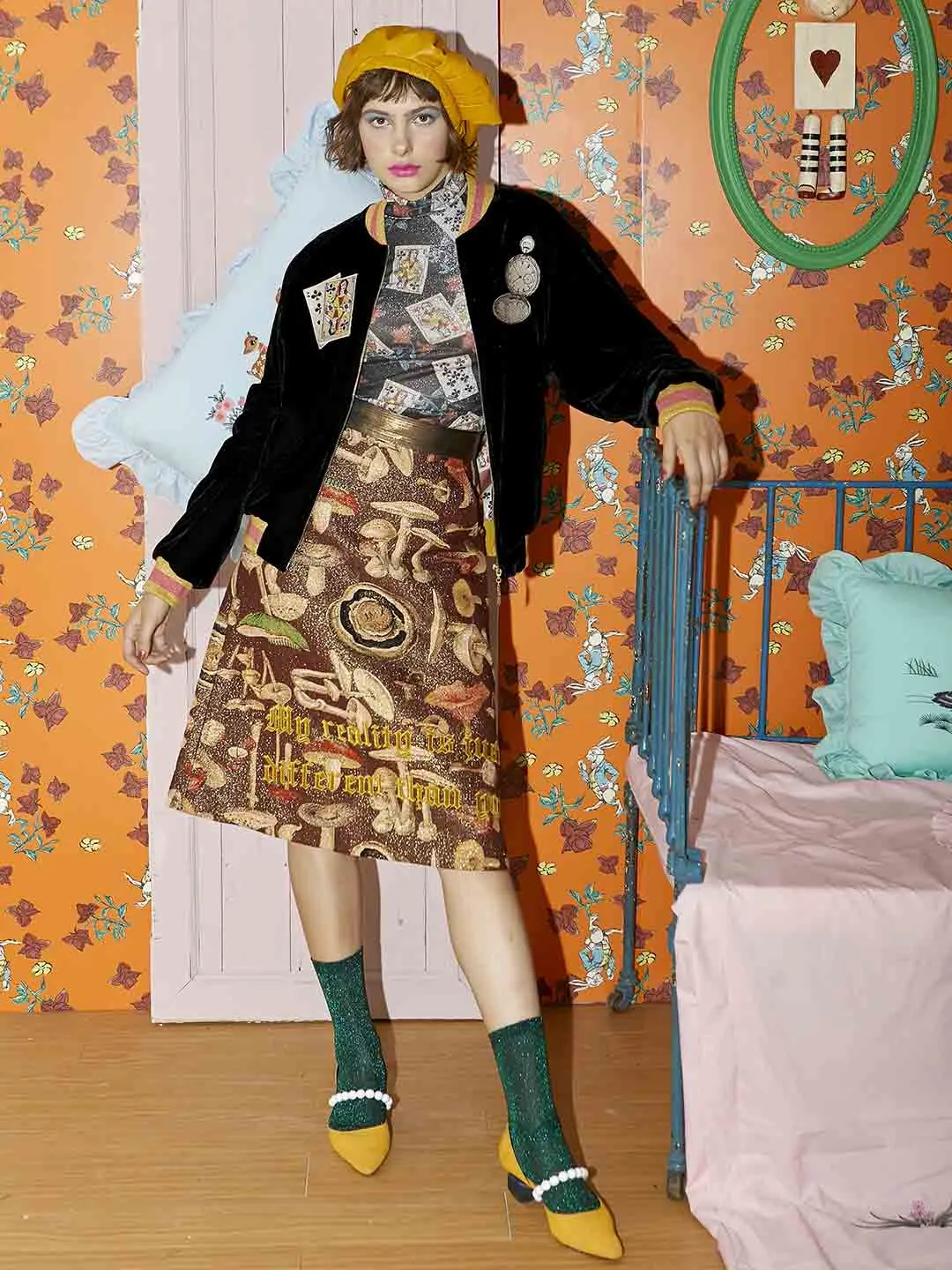 Unlogical Poem Comics Woven Skirt