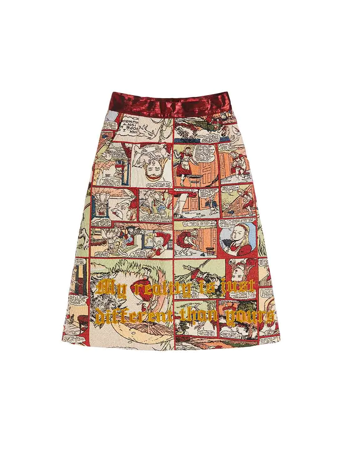 Unlogical Poem Comics Woven Skirt