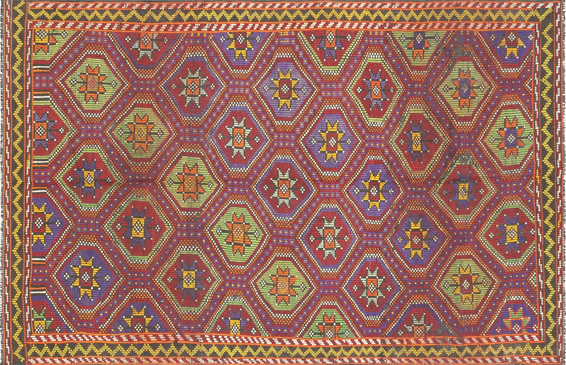 Vintage Turkish Kilim - 5'11" x 9'2"