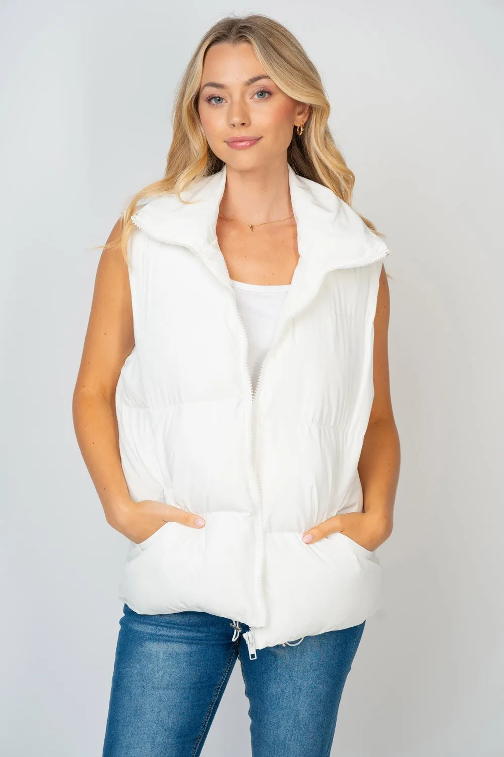 Whitlee Puffer Vest | White