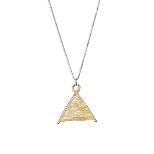Wishbone Woven 14k Gold Fill and Silver Necklace