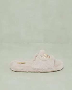 Women Beige Embroidered Slipper