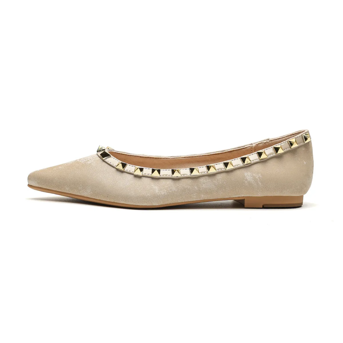 Women Stylish Pointed Toe Canvas Casual Flats