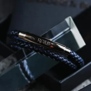 Woven Adjustable Double - RoseGold & Navy