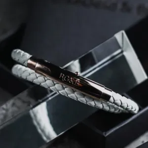 Woven Adjustable Double - RoseGold & White