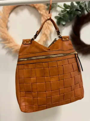 Woven Backpack Purse