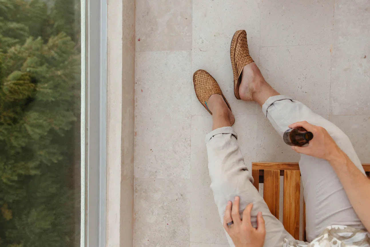 Woven City Slipper in Honey   Stripes by Mohinders