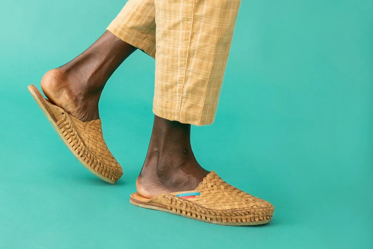 Woven City Slipper in Honey   Stripes by Mohinders