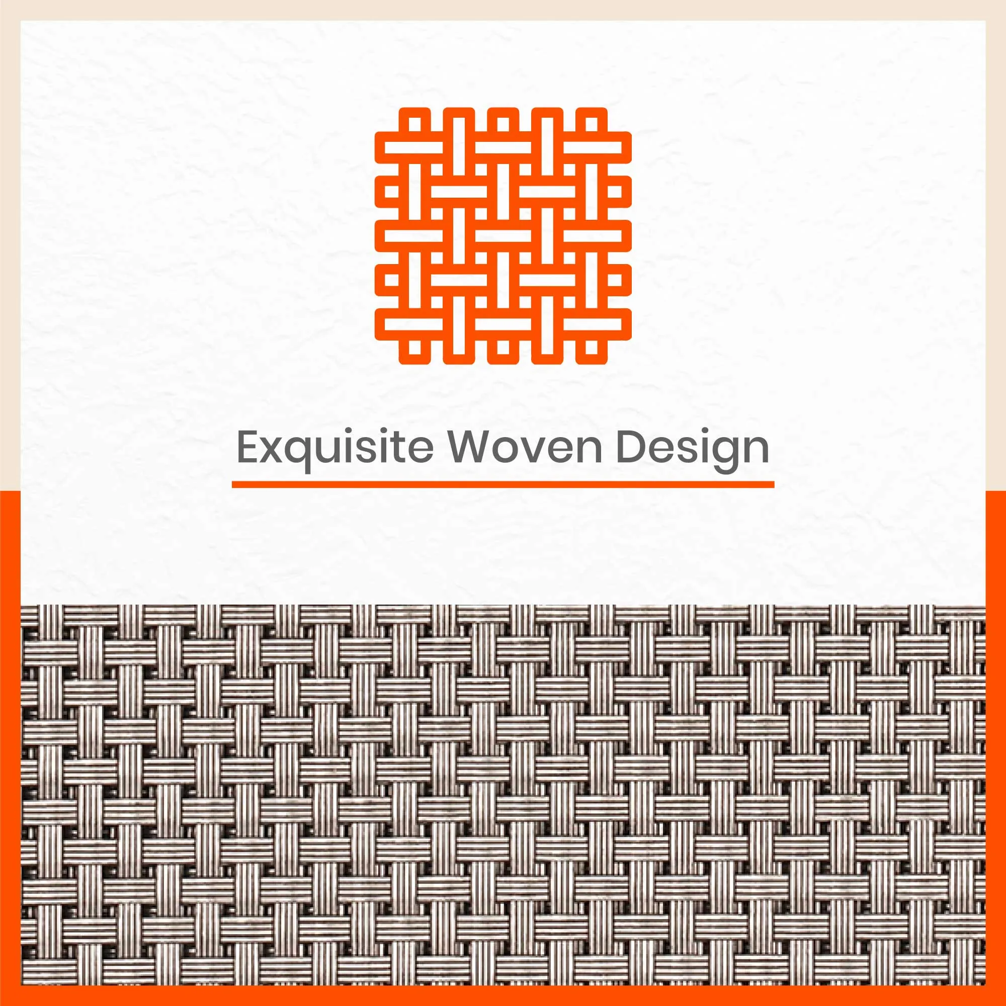 Woven PVC Table mats / Placemats for Dining Table at Home (Coby - Set of 6)