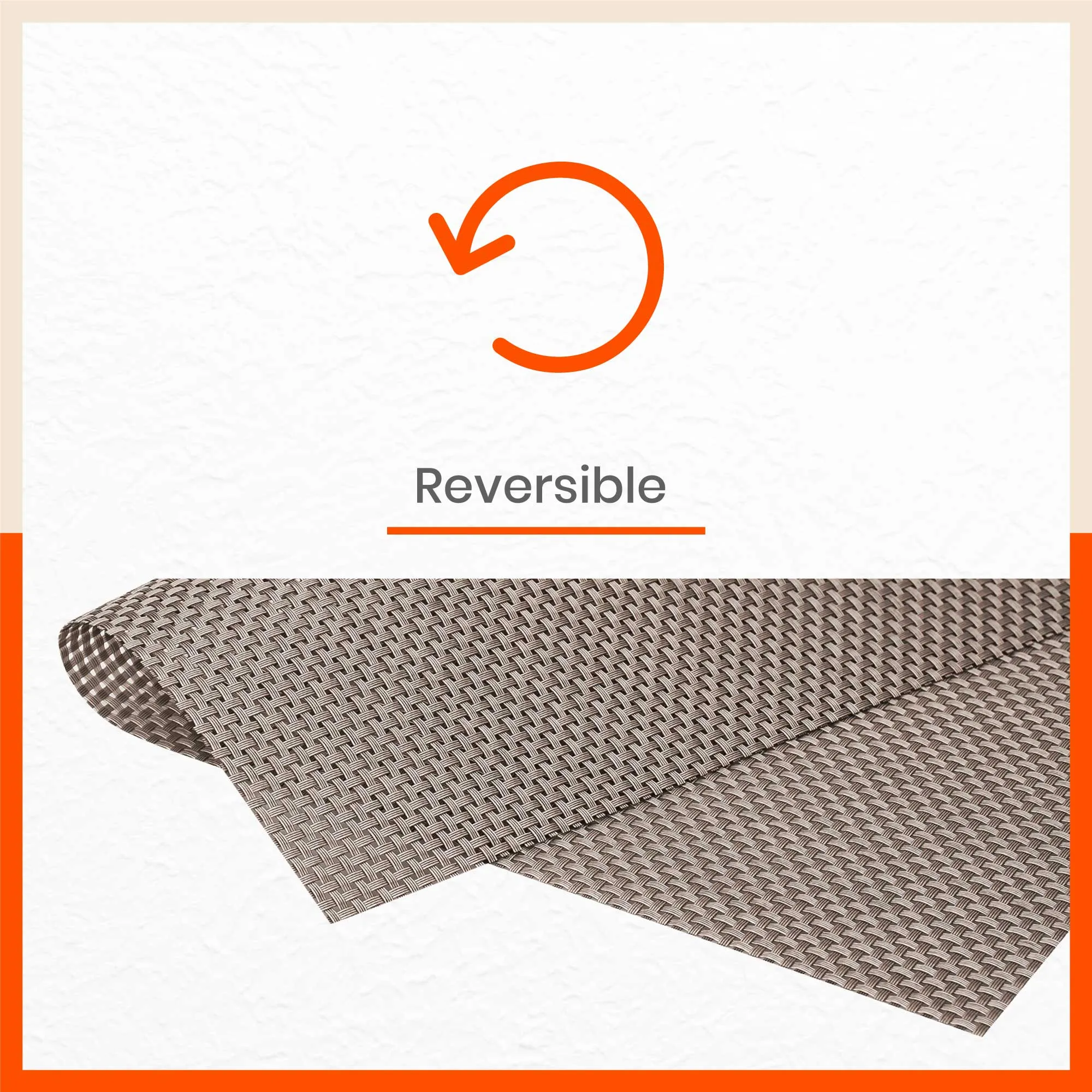 Woven PVC Table mats / Placemats for Dining Table at Home (Coby - Set of 6)
