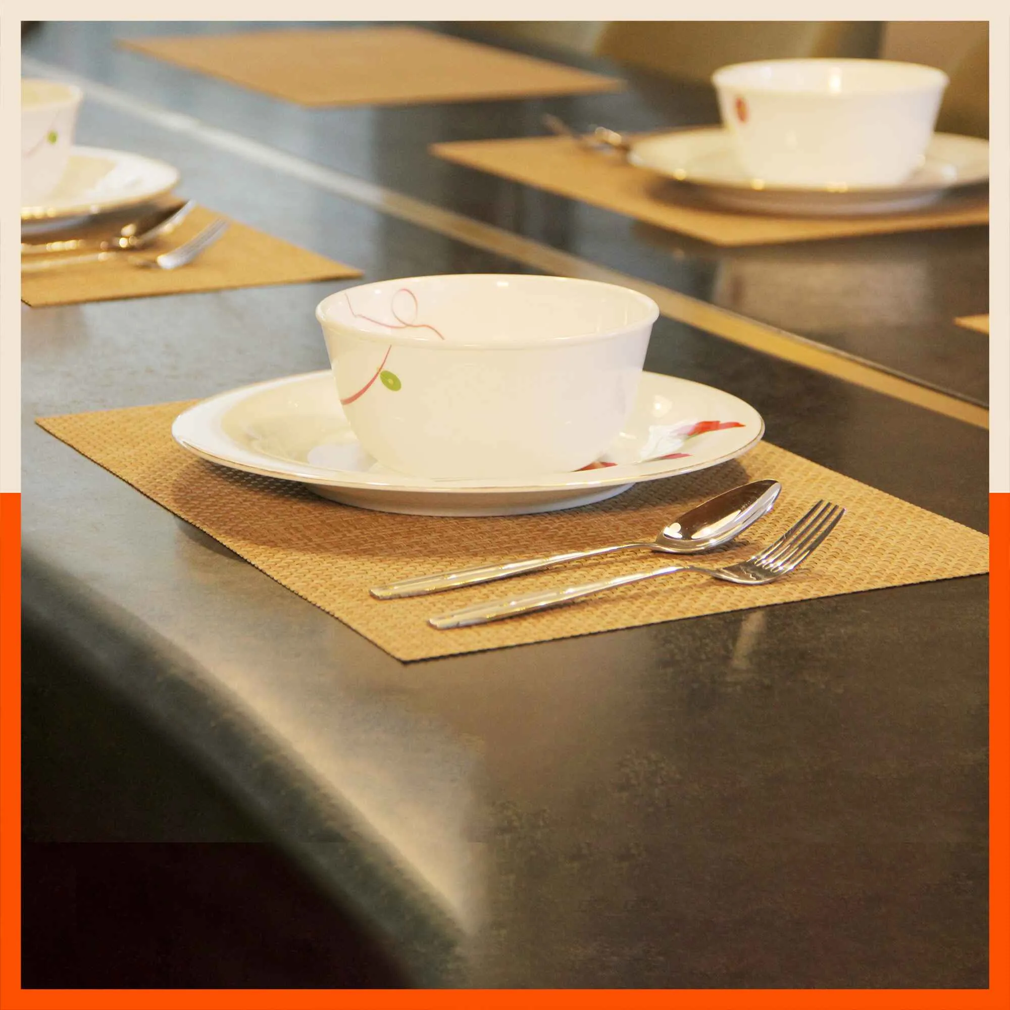 Woven PVC Table Mats/Placemats for Dining Table at Home (Zeal - Set of 6)