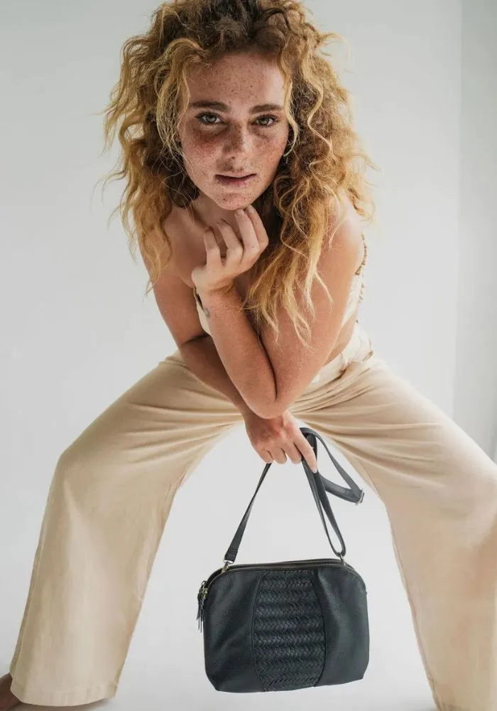 Woven Tre Bag- Textured Noir