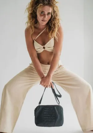 Woven Tre Bag- Textured Noir