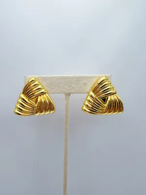Woven Triangle Studs
