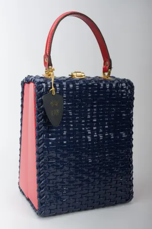 Woven Vinyl Basket Box Bag