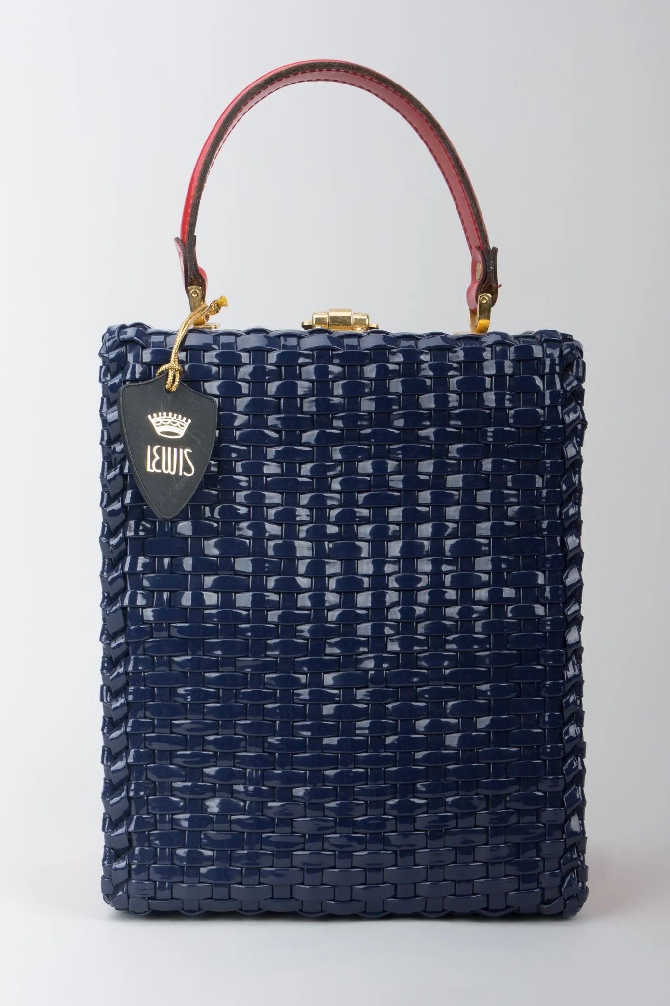 Woven Vinyl Basket Box Bag
