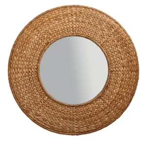 Woven Wicker Mirror