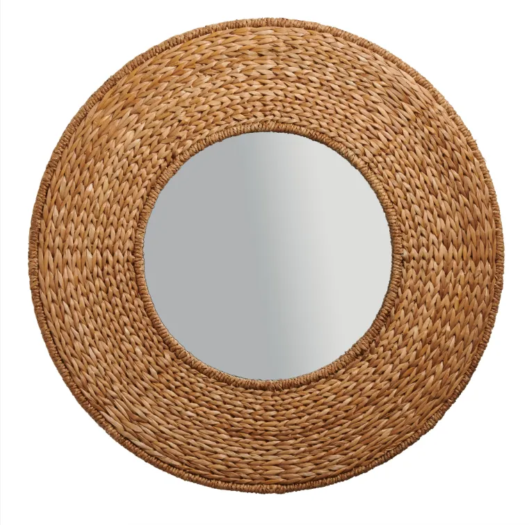 Woven Wicker Mirror