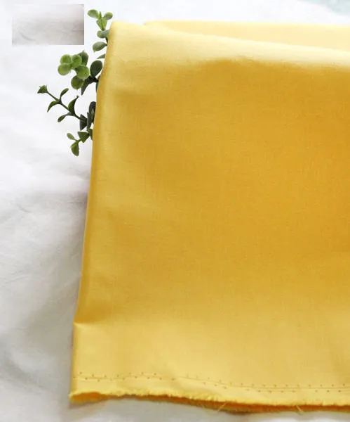 Yellow Cotton Fabric, Flowers, Polka Dots, Plaid or Solid - By the Yard 100403