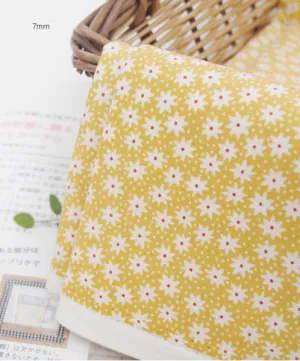Yellow Cotton Fabric, Flowers, Polka Dots, Plaid or Solid - By the Yard 100403