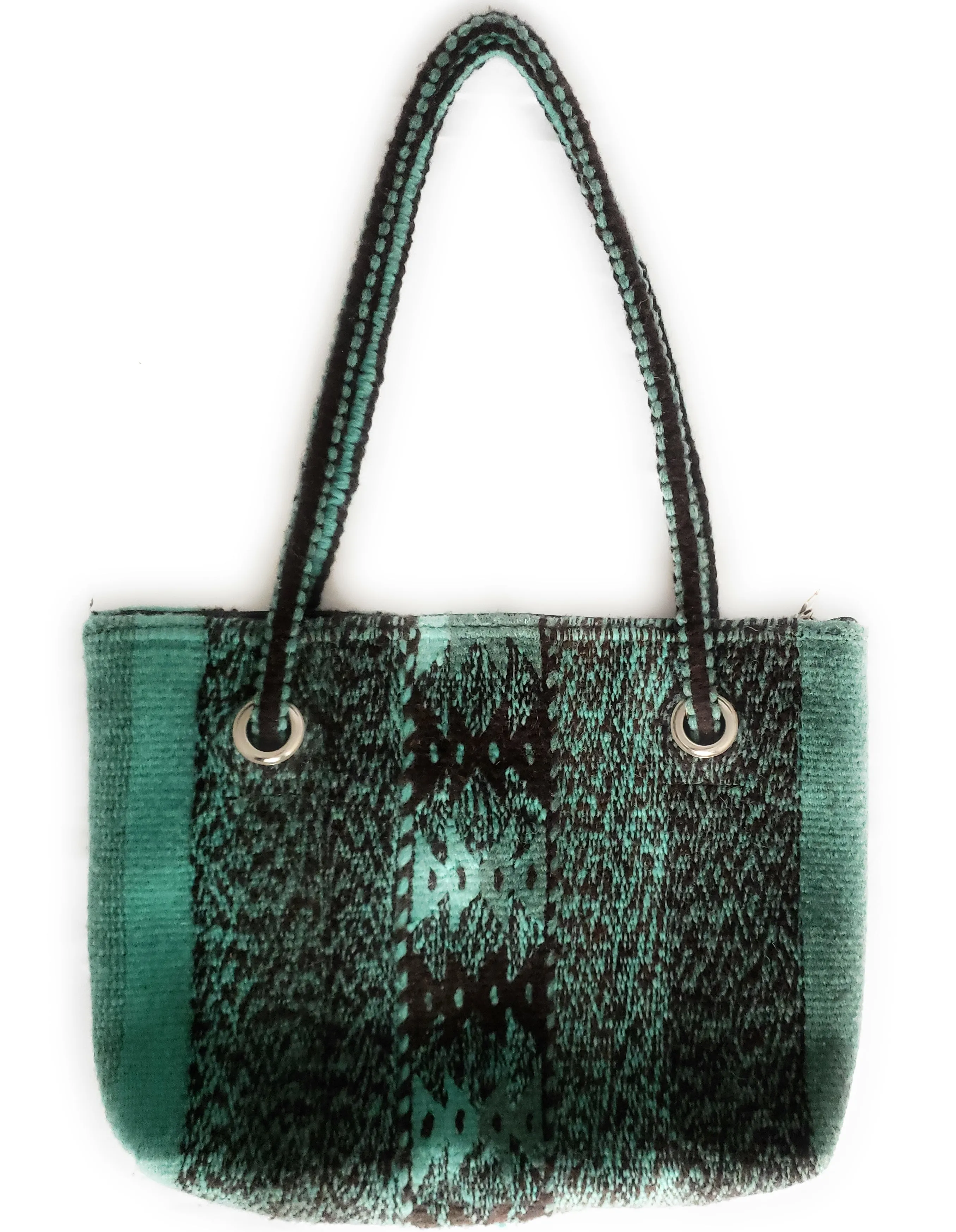 Zapotec Wool Shoulder Tote Bag Oaxacan Handcrafted