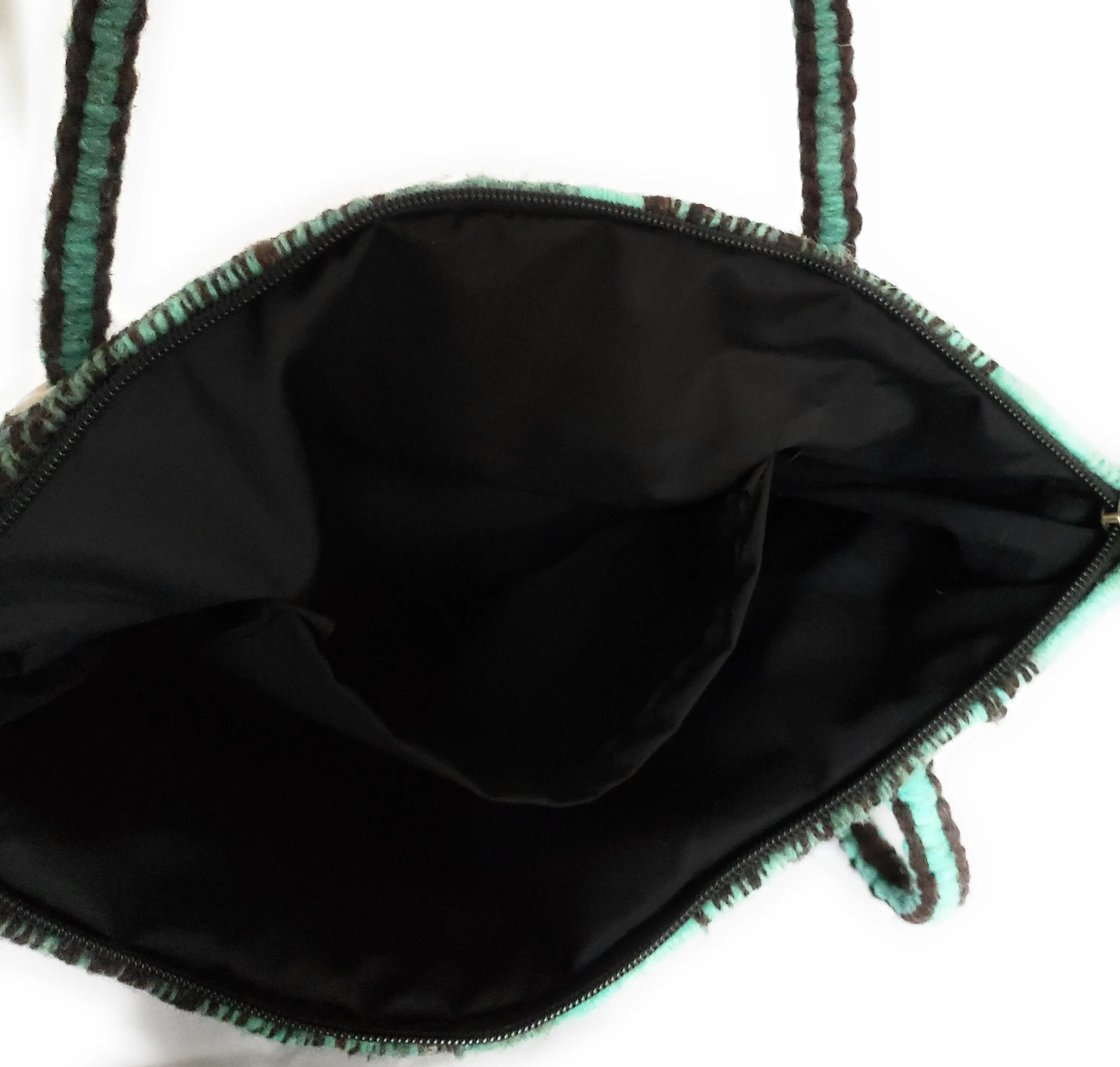 Zapotec Wool Shoulder Tote Bag Oaxacan Handcrafted